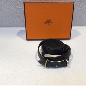 Hermès leather bracelet